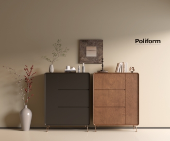 Poliform现代中古风实木斗柜组合-ID:922648914