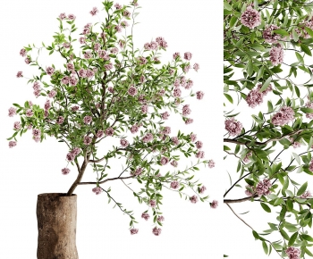 现代实木花瓶落地盆栽-ID:782233958