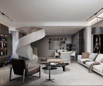 Modern A Living Room-ID:988330892