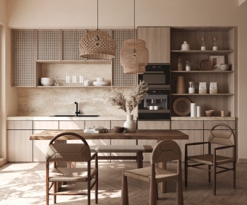 Wabi-sabi Style Dining Room-ID:101969264