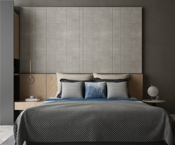 Modern Double Bed-ID:571179457