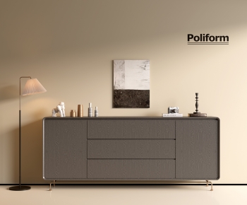 Poliform现代灰色边柜-ID:339525946