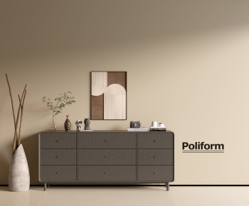 Poliform现代灰色边柜-ID:523087029