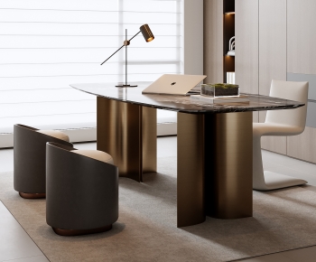 Modern Computer Desk And Chair-ID:941442014