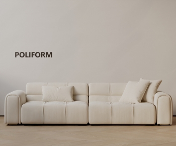 poliform现代白色多人沙发-ID:835884095