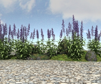 Modern Flowers And Grass-ID:336977017