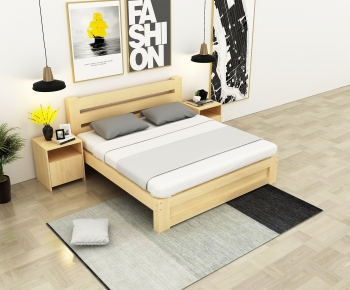 Modern Double Bed-ID:351592061