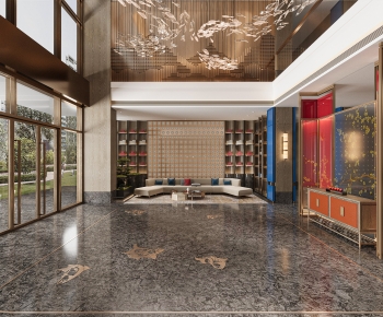 新中式酒店大厅-ID:996365077