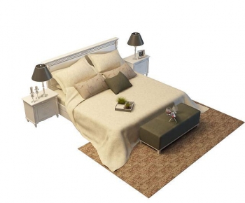 Modern Double Bed-ID:687971128