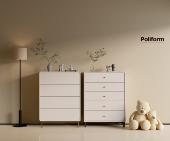 Poliform现代奶油风五斗柜组合-ID:604162939