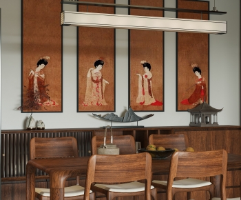 现代中古风餐厅-ID:560373078