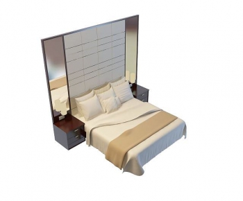Modern Double Bed-ID:608670001