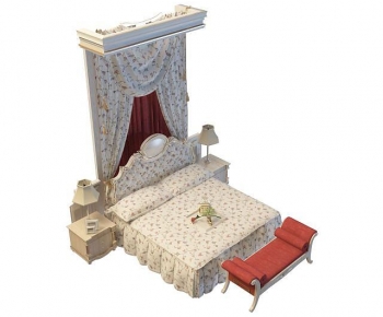European Style Double Bed-ID:728468938