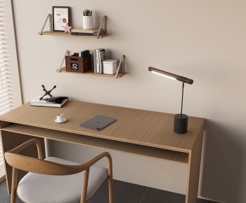 Modern Computer Desk And Chair-ID:655782943