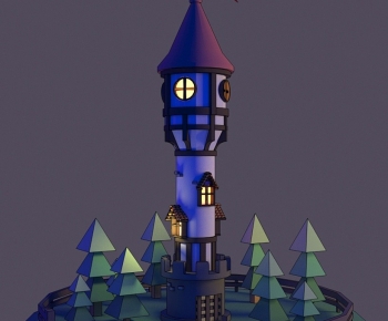 Modern Cartoon House-ID:329498051