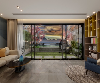 Modern A Living Room-ID:706651936