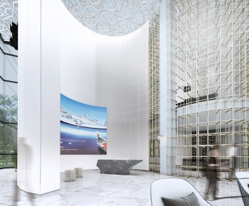 Modern Office Reception Desk-ID:142157085