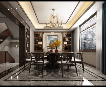 New Chinese Style Dining Room-ID:246958024