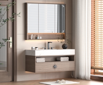 New Chinese Style Bathroom Cabinet-ID:296102052