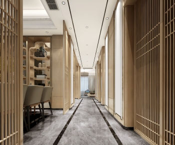 New Chinese Style Hallway-ID:741734981