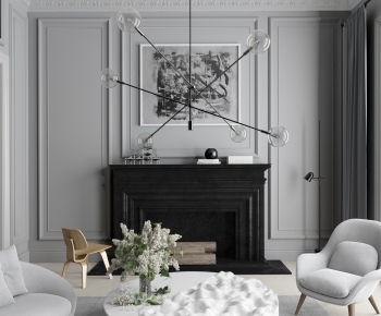 French Style A Living Room-ID:832395082