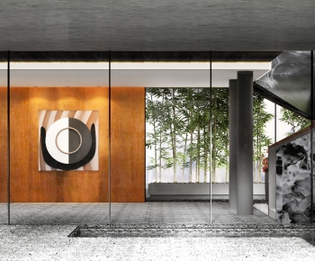 Modern Office Reception Desk-ID:143650055