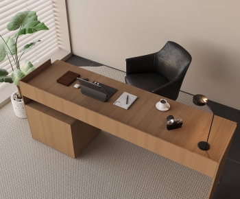 Modern Office Desk And Chair-ID:413814072