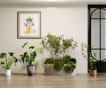 现代落地绿植盆栽组合-ID:370744941