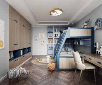 Modern Boy's Room And Son's Room-ID:698677062
