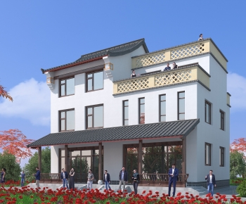 New Chinese Style Appearance Of Commercial Building-ID:804070006