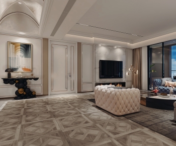 Simple European Style A Living Room-ID:630914937