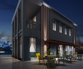 Modern Facade Element-ID:746843108