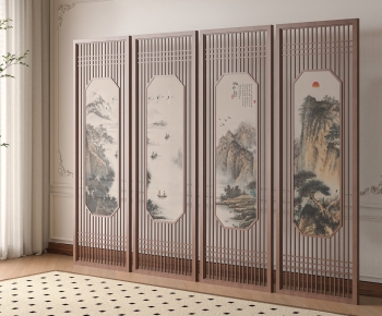 New Chinese Style Wooden Screen Partition-ID:342509989