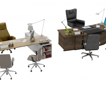 Modern Office Desk And Chair-ID:850120072