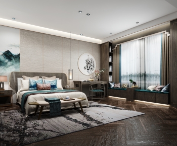 New Chinese Style Bedroom-ID:359713081