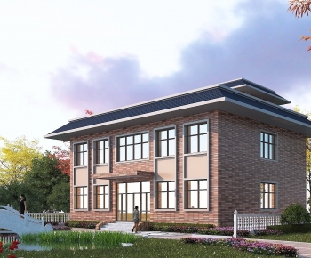 New Chinese Style Appearance Of Commercial Building-ID:467425117