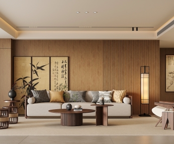 New Chinese Style A Living Room-ID:649599085
