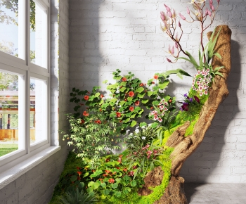 现代室内植物景观小品-ID:763500931