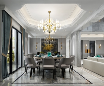 Simple European Style Dining Room-ID:955905915