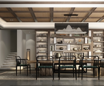 New Chinese Style Dining Room-ID:215575934