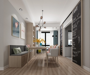 Nordic Style Dining Room-ID:734365947