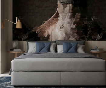 Modern Double Bed-ID:168546927