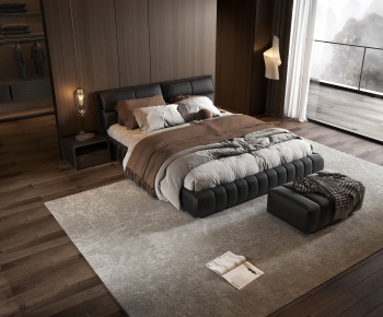 Modern Double Bed-ID:224026921