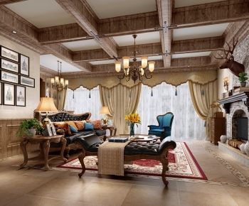 European Style A Living Room-ID:233694083