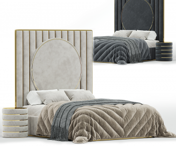 Modern Double Bed-ID:394145976