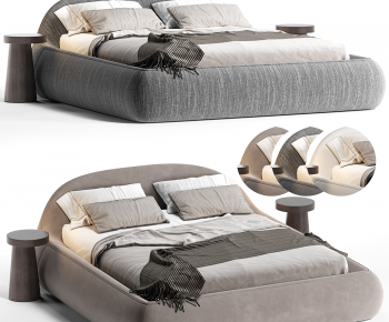 Modern Double Bed-ID:775722988