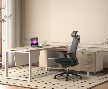 Modern Office Desk And Chair-ID:363847025