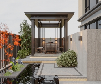 New Chinese Style Courtyard/landscape-ID:834414964