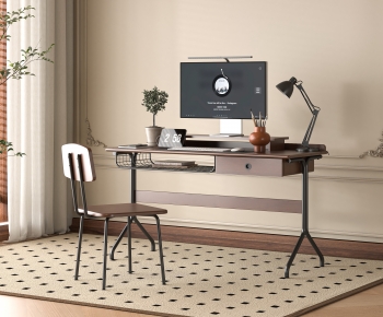 Modern Computer Desk And Chair-ID:180962097