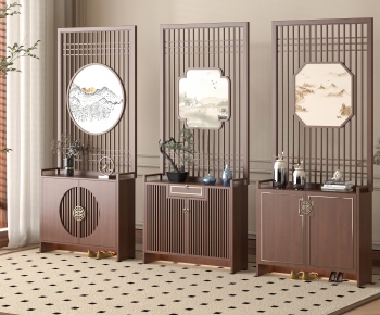 New Chinese Style Shoe Cabinet-ID:465431935